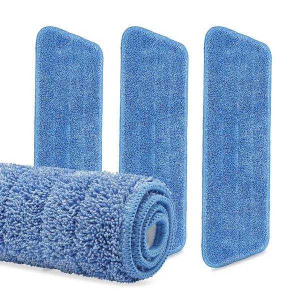 3Pack Cinch Mop Replacement Heads, Microfiber Mops for Floor Cleaning. Wall Mop with Reusable Washable Pads, Compatible with Cinch Mop