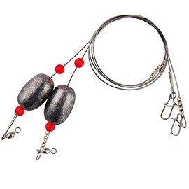 JSHANMEI Fishing Weight Egg Sinkers Lead Weight Swivels Snaps Stainless Steel Wires Leader Rigging Saltwater Ready Egg Rigs (1.5oz/42g(Pack of 3))