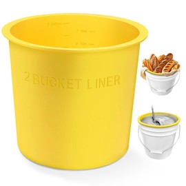 2 Gallon Reusable Bucket Liner, Time Saving Concrete Tools Durable Silicone Bucket Insert, Food Grade Container for Food Storage, for Paint, Thinset, Ice, Slime, Cleaning, Wall Patch Compound