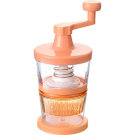 Wahei Freiz ME-7259 Manual Hand Crank Radish Grater, Orange, Just Turn the Handle, Can Draining Simultaneously
