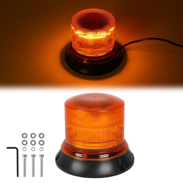 AOHEWEI LED Warning Light Amber 8 Pattern 12/24V 20pcs LED