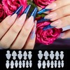 HINZIC 144pcs Dual System Poly Gel Nail Forms Stickers for