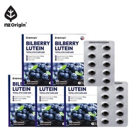 NZ Origin Lutein Total Eye Care Bilberry 600 Tired Eye Extract Vitamin A / 엔젯오리진 루테인 토탈 아이케어 빌베리 600 피로한 눈 추출물 비타민A