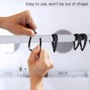 Qulable Shower Curtain Rings, 12 Pcs Plastic Hooks Drop-Shape Rings
