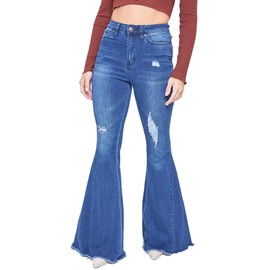 YMI Womens Jeans Gigi High-Rise Extreme Fit & Flare, N1860, 3 Blue
