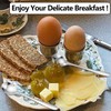 CVNRCLP 6-Piece Stainless Steel Egg Spoons Set - Perfect for