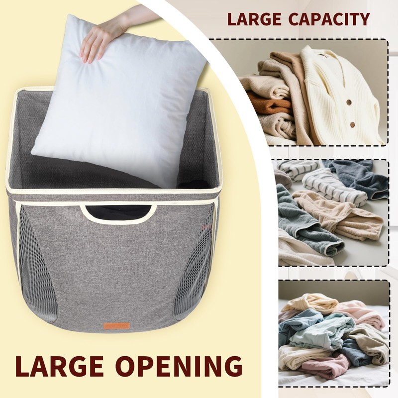 Ligereza Large Capacity Hanging Laundry Hamper Bag,Portable Over The Door