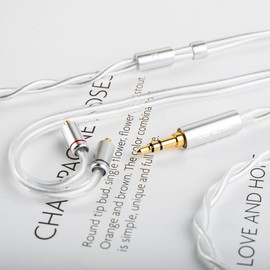 KBEAR Glint MMCX IEM Cable, Braided 5N OFC Headphones Extension, Gold-Plated 3.5MM Plug for Shure SE215/SE425/SE535/SE846, WESTONE W40/W50/W60, Sony IER-Z1R/IER-M9/IER-M7