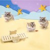 Zwenjuan Hamster Toy Wooden Hamster Hideout House DIY Bridge Rocker,