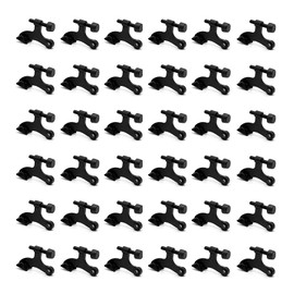 36Pack Hinge Pin Black Door Stopper, Adjustable Heavy Duty Hinge Pin Door Stop with Black Rubber Bumper Tips