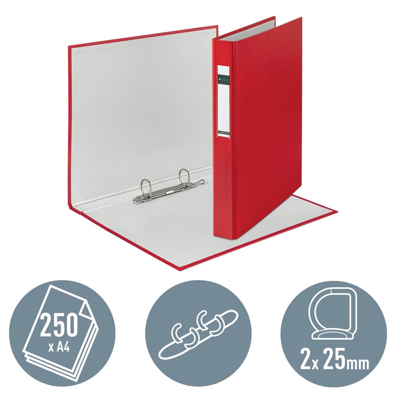 Leitz Standard Ring Binder A4 Polypropylene 2 Rings 25 mm