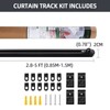 ZSTARR Retractable Ceiling Curtain Track, Measurement-Free Curtain Track 33.5''-59'',For Room