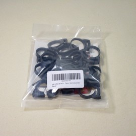 ajile QHC120x20-FBA Double Gripping Plastic Hose Clamps Black Pipe Clamp for Cables, Pipes, Hoses and Pipes Diameter 20.3 to 23-20 Pieces