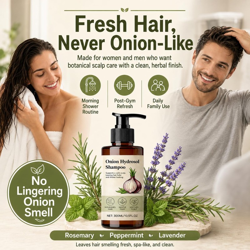 Onion Hydrosol Hair Growth Shampoo with Rosemary & Biotin –