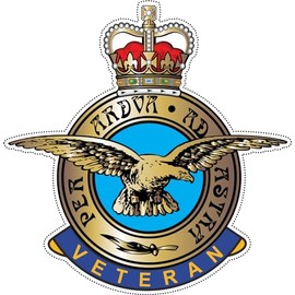 RAF Royal Air Force Veteran Car Sticker - for Exterior or Window (Large)