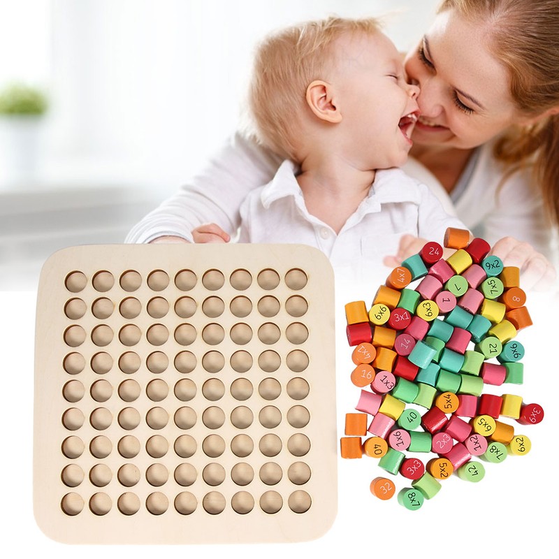 Multiplication Table Mathematics Educational Wooden Teaching Toys for Children