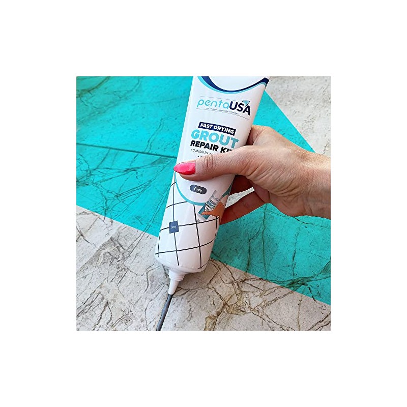 Tile Grout Repair Kit - Gray - Premixed Acrylic Sanded