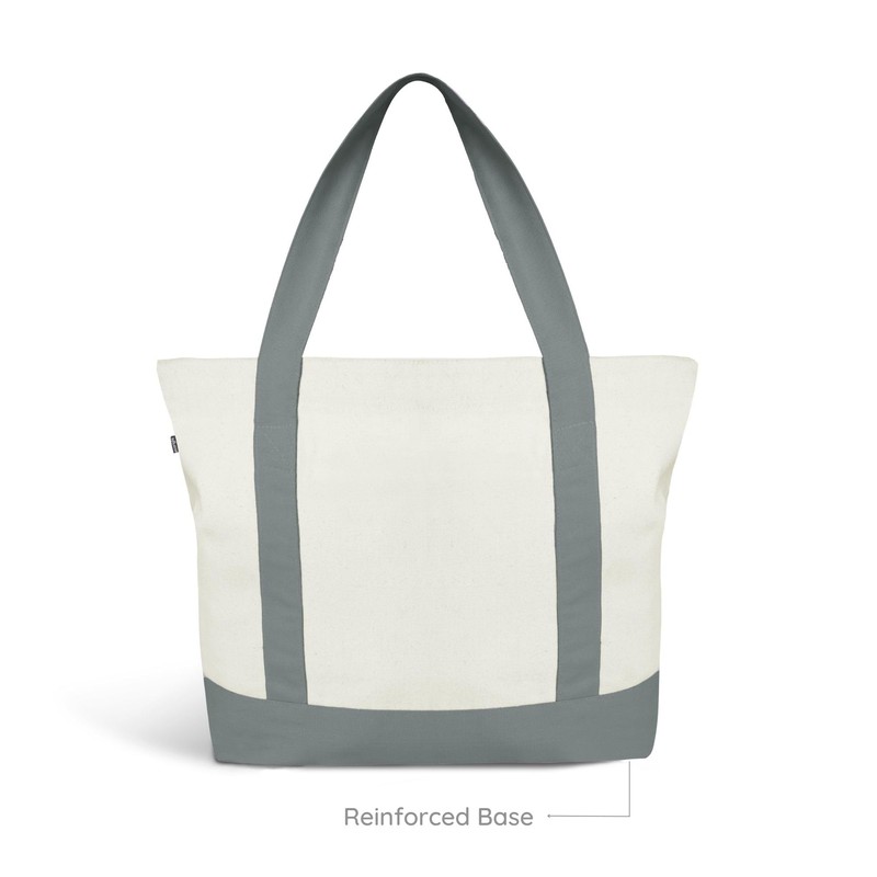 Ecoright Large Canvas Tote Bag for Women with Zip and