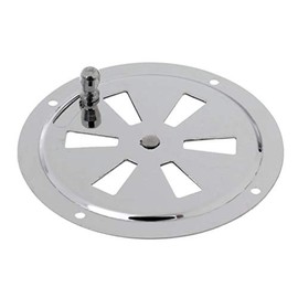 SeaLux Marine Round Butterfly Vent with Side Knob Stainless Steel in 4" for Companionway Door, Cockpit and Cabin Ventilation