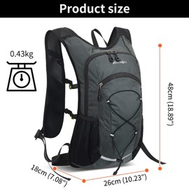 Asnewkit Ultra Lightweight Backpack,20L Waterproof Backpack Hiking Rucksack,Rucksack Bag for Women Men Outdoor Camping, Hiking Backpack,Work Bag (Grey)