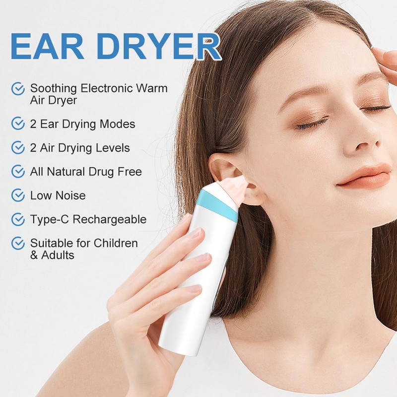 Bewinner Electric Ear Dryer - Rechargable Ear Water Drying Aid,