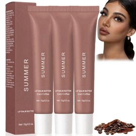 3PCS Summer Lip Butter Balm,Friday Conditioning Lip Mask and Lip Balm,Friday Tinted Lip Balm SPF,Plumping Lip Balm,Instant Shine and Hydration,Conditioning Lip Mask,Lip Care Moisturizer#Iced Coffee