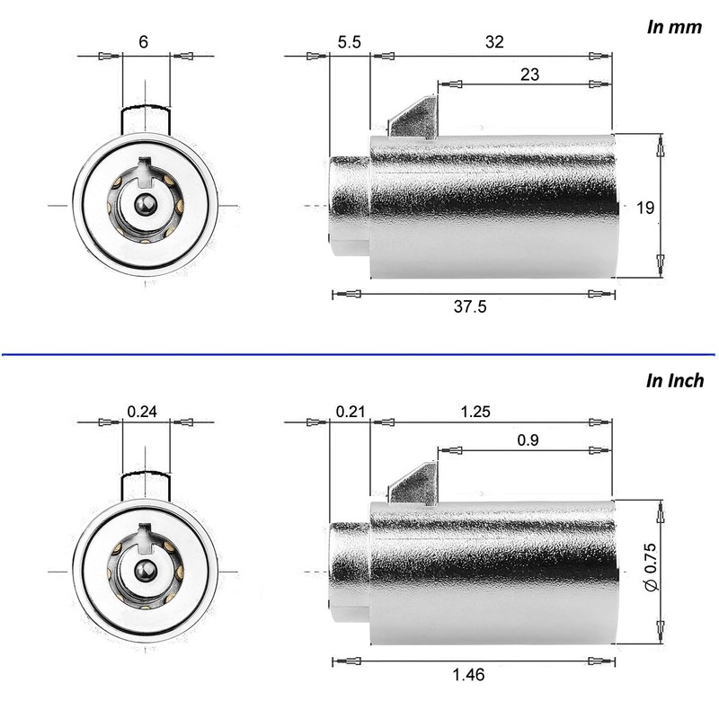 Tubular Key Lock for Vending Machines - Vending Machine Locks