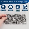 Vifmy M4 Rivet Nuts 120 Pcs Flat Head Rivet Nuts