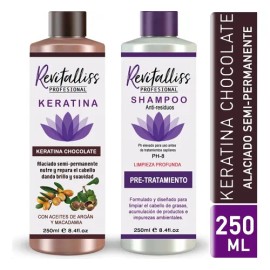 Tratamiento Keratina Brasileña Alaciado Permanente Kit 250ml