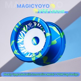 MAGICYOYO JoJo Kinder V6S Locus, Verbessertes Dual-Material Metall Jo Jo, Profi JoJo mit Leerlauf und Kugellager, Trick Neospin Yoyo für Erwachsene, Responsive Yoyo mit 12 Schnur, Lagersatz, Gehäuse