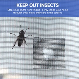 Nodirz Window Screen Repair Tape, 2 in X 30 FT (360IN) Screen Repair Kit for Windows or Doors, Strong Adhesive Screen Patch Repair Kit Mesh Repair (Black, 30 FT)