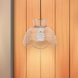 SEWACC lamp Shade Desk lamp Dressing Table Lantern Hardware Rack Farmhouse Table lampshade Wire clamp Shade Lamps Vintage Cover Wicker lamp Shade