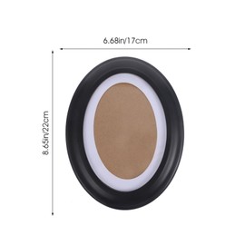 7 Inch Unique Picture Frames Black Wooden Wall Hanging Photo Frames Wedding Picture Couple Decoration Picture Frame Wood Rustic Oval Display Frame for Home Office Wall Decor