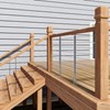 Deck Man 2-Pack Cable Railing Post 36inch Stainless Steel Adjustable