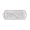 Antique Ice Box Name Plate, Polished Nickel, Ice Box Label