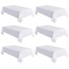 sancua 6 Pack White Tablecloth 60 x 102 Inch, Rectangle