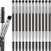 12 Packs Eyebrow Spoolie Brush and Angled Brow Brush, Multi-functional