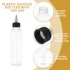 PATIKIL 110 ml/4 OZ Plastic Squeeze Bottles with Black Twist