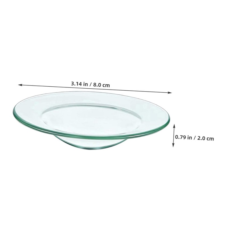 Baluue 3pcs Wax Melt Liners Heat-Resistant Glass Dishes for Essential