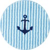 Erwin Müller Lefkada Maritime Bath Mat, Light Blue, Round 80