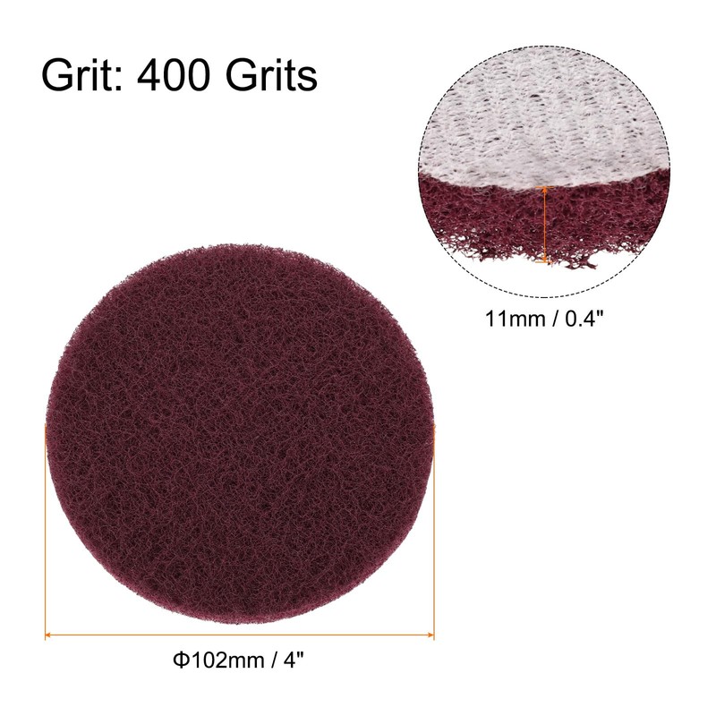 sourcing map 20pcs Scrubber Scouring Pads 400 Grits 4 Inch