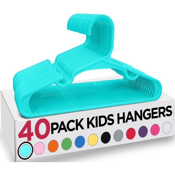 Utopia Home (Pack of 40, Turquoise) Children's Plastic Baby Clothes