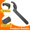 sourcing map C Hook Spanner Wrench, 3/4 to 2 inches