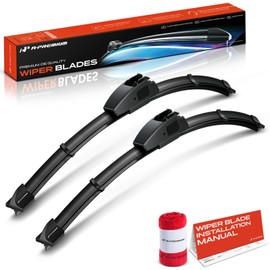 A-Premium Pack of 2 Windshield Wiper Blades with Wear Indicator & Towel - Compatible with Hummer H2 2003-2009 - 16" and 16", Hook Connector, Left and Right