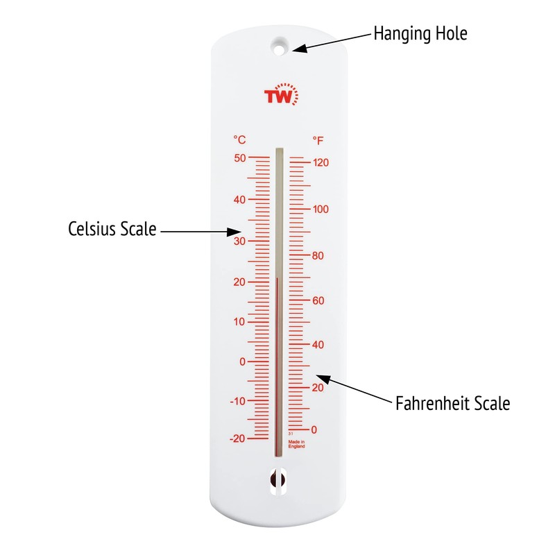 Large 240mm Outdoor Thermometer for Garden - Can be used