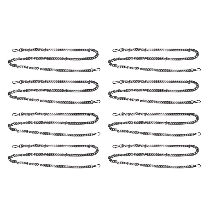 8pcs Curb Chain 8 Side Milled Straight Buckle 1.2meter DIY