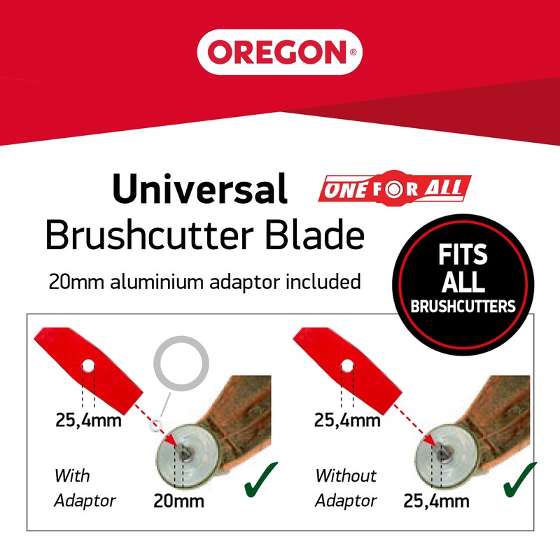 Oregon One-for-All 295500-0 Universal Brushcutter Blade 3 Tooth for Grass