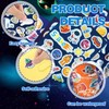 Space Stickers Set, 48-Piece Assorted Stickers with 14 Designs Each,