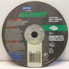 Norton 07660789089 Masonry 6-1/2" Dia. x 5/8" Silicon Carbide Cut-Off Wheel