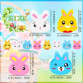 200Pcs Easter Mini Erasers Cute Bunny Egg Mini Erasers for Kids Party Favors Easter Basket Stuffers